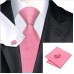 Effen zijden stropdas roze