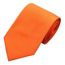 Effen zijden stropdas oranje