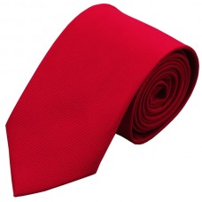 Effen zijden stropdas rood