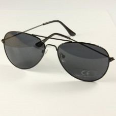 Pilotenbril zwart met zwarte lenzen - UV400