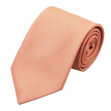 Effen zijden stropdas zalm
